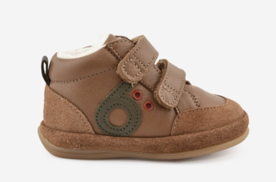 Chaussures Aubépine cœur Fourrée Premiers pas Cognac Kaki pointure 20 Benjie