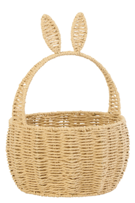 J-Line Panier décoratif lapin naturel – décoration intérieure