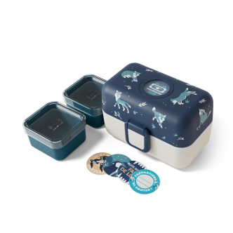 Tresor bleu Wolf – Lunch box  enfant / bento Monbento