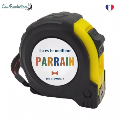 Metre ruban 5M tu es le meilleur parrain du monde Les bambetises