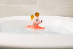 Nina la souris avec bateau flottant en silicone – jouet de bain dès 6 mois Lilliputiens