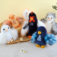 Peluche Poule " Poulette " blanche et grise - 20 cm Histoire d'ours