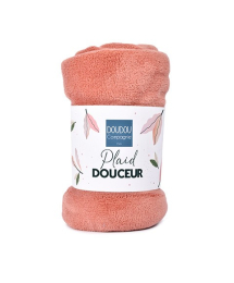 Plaid douceur 70*100 cm - Terracotta  Doudou et Compagnie
