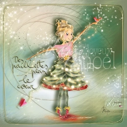 Carte Mon Amie Luce "Des paillettes plein le cœur"