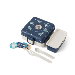 Snacky bleu Wolf – Lunch box snack / sandwich enfant Monbento