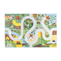 Tapis avec circuit Campagne ferme - Cross Roads Janod