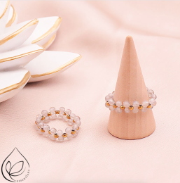 Bague perly dorée LABRADORITE AA Collection Essentiana