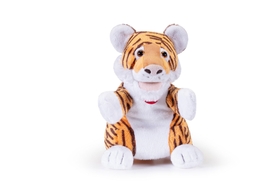 Marionnette tigre en peluche 17 x 16 x 24 cm - Trudi