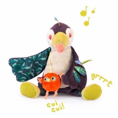 Peluche musicale Toucan Pakou Dans la jungle Moulin roty