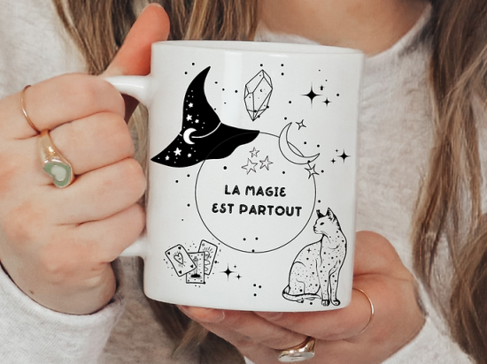 Mug en céramique La Magie est partout Les Moonettes