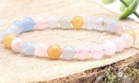 Bracelet Boule 06mm Beryls Naturel Brésil A+ Petite taille