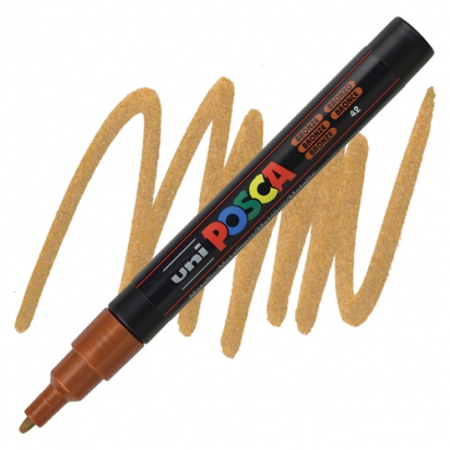 Marqueur PC3M pointe fine 0,9-1,3 mm Bronze POSCA