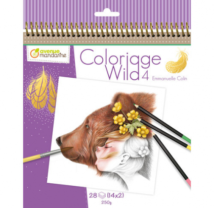 Carnet de coloriage Wild 4 Avenue mandarine