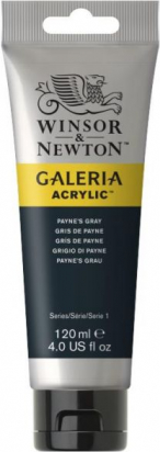 Peinture acrylique Gris de payne 120 ml Galeria Winsor et Newton