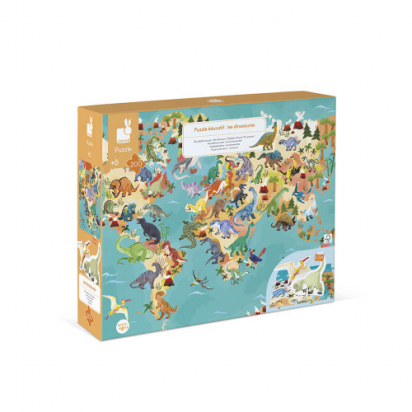 Puzzle educatif géant dinosaures 200 pièces janod