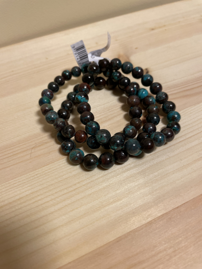 Bracelet boule 08mm Chrysocolle du congo A+