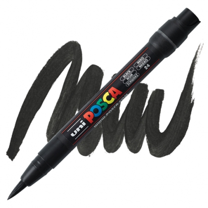 Marqueur PCF350 pointe pinceau 1-10 mm Noir POSCA