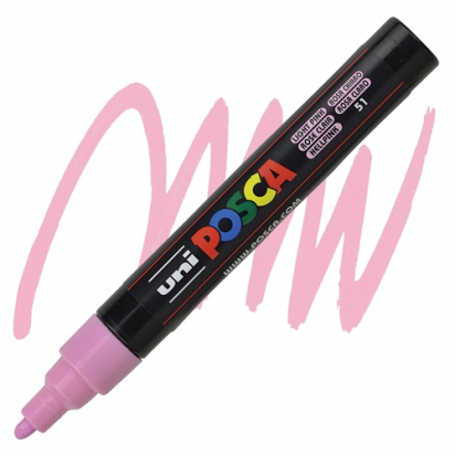 Marqueur PC5M pointe moyenne 1,8-2,5 mm Rose clair POSCA