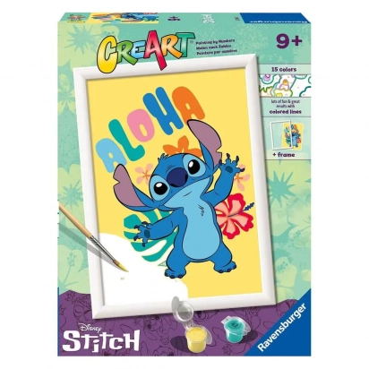 CreArt Peinture par numéro Stitch Aloha Ravensburger