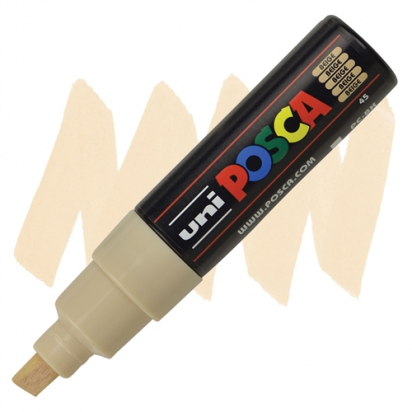 Marqueur PC8K pointe large 8 mm Beige POSCA