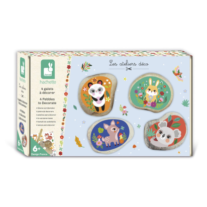 4 Galets A Decorer - Petits Animaux Janod