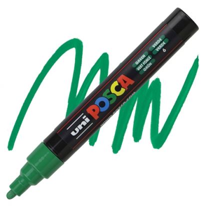 Marqueur PC5M pointe moyenne 1,8-2,5 mm Vert foncé POSCA