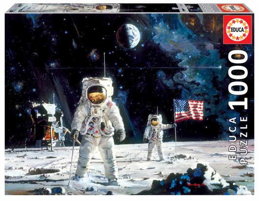 Puzzles 1000 pièces First men on the moon Educa