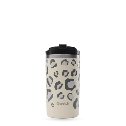 Qwetch Travel mug isotherme Leopard sable  350ml