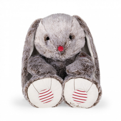 Peluche doudou lapin gris prestige 55 cm Kaloo