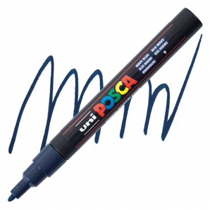 Marqueur PC3M pointe fine 0,9-1,3 mm Bleu marine POSCA