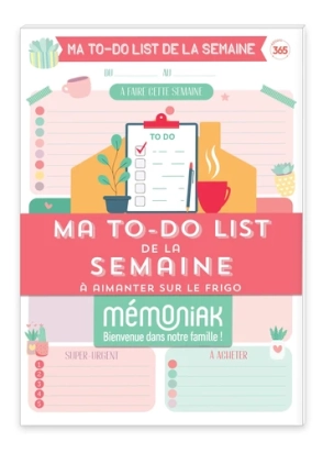 Bloc de 52 listes aimantées Mémoniak - Editions 365