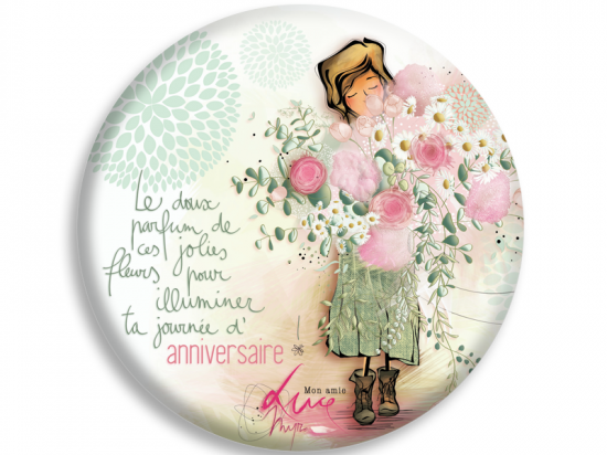 Magnet "Le doux parfum de ces jolies fleurs..." Mon Amie Luce