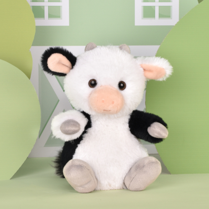 Peluche les doux strech Vache noir et blanche - 20 cm  Histoire d'ours