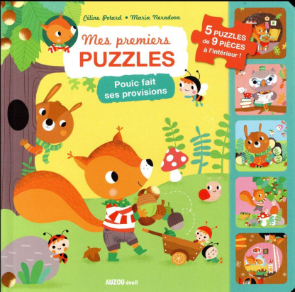 Mes premiers puzzles "Pouic fait ses provisions" - Céline Potard / Maria Neradova - Auzou éveil