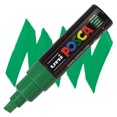 Marqueur PC8K pointe large 8 mm Vert foncé POSCA