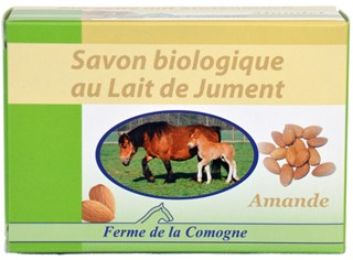 Savon amande au lait de jument 100g Ferme de la Comogne