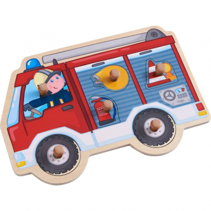 Puzzle en bois Camion de pompiers Haba