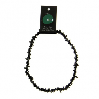 Onyx - Collier baroque de pierres protectrices perles - Nia