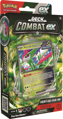 POKEMON  Set Deck de Combat Vert-de-Fer-ex en Français Pokémon JCC BATTLE DECK Q4/2024 (KIT INITIATION)