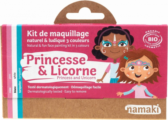 Maquillage Kit 3 couleurs Princesse et licorne - Namaki