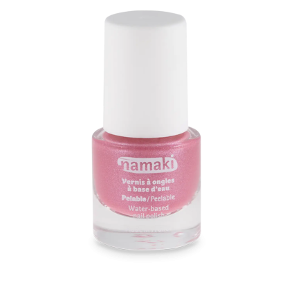 Vernis à ongles base eau pelable 22 - Rose pailleté Namaki