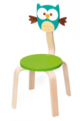 Chaise en bois - Hibou Lou - Scratch