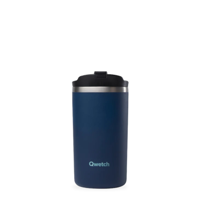 Qwetch Travel mug isotherme inox matt bleu nuit 350ml