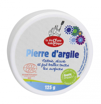 Pierre d'argile - récurante -125g - argile blanche