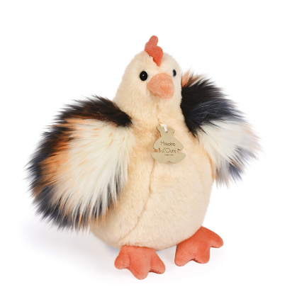 Peluche poule "Poulette" - Beige - 20 cm Histoire d'ours