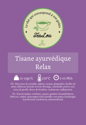 Tealou - tisane - Ayurvédique relax