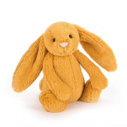 Doudou peluche Bashful Lapin Saffron 31cm Jellycat