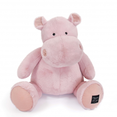 Peluche Hippopotame HIP'PIE - Rose poudré - 85 cm Histoire d'ours