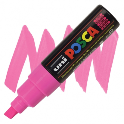 Marqueur PC8K pointe large 8 mm Rose fluo POSCA