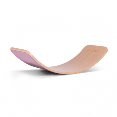 Wobbel - Planche d'équilibre en bois laqué - Feutre EKO Powdery pink